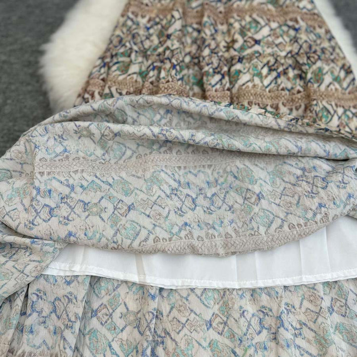 Robe longue Olivenorma Boho Patchwork taille haute pour femme - image 19