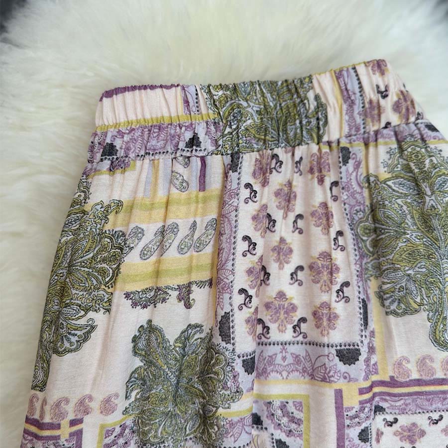 Robe longue Olivenorma Boho Patchwork taille haute pour femme - image 18