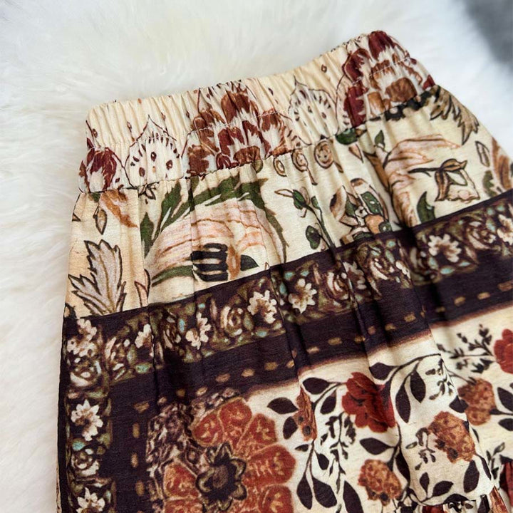 Robe longue Olivenorma Boho Patchwork taille haute pour femme - image 14