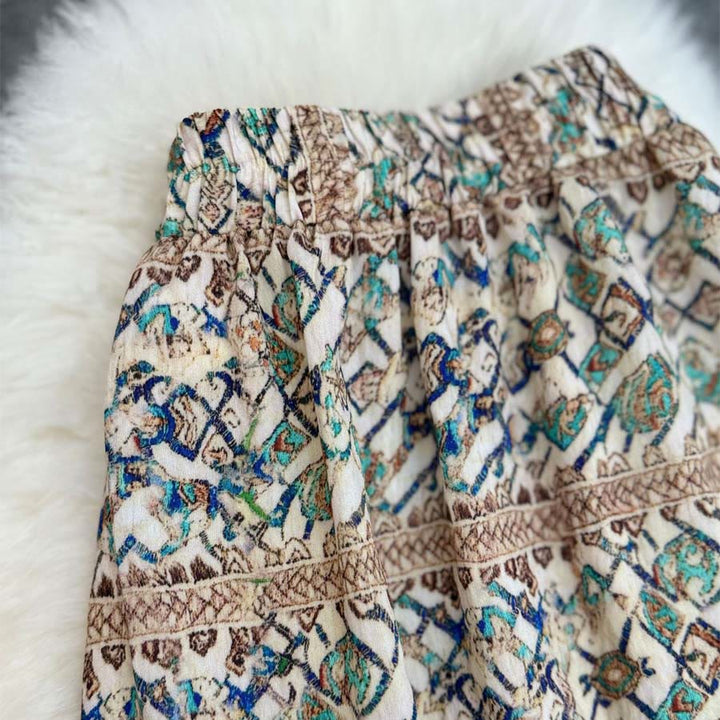 Robe longue Olivenorma Boho Patchwork taille haute pour femme - image 28