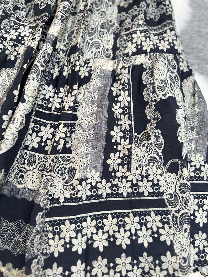 Robe longue Olivenorma Boho Patchwork taille haute pour femme - image 25