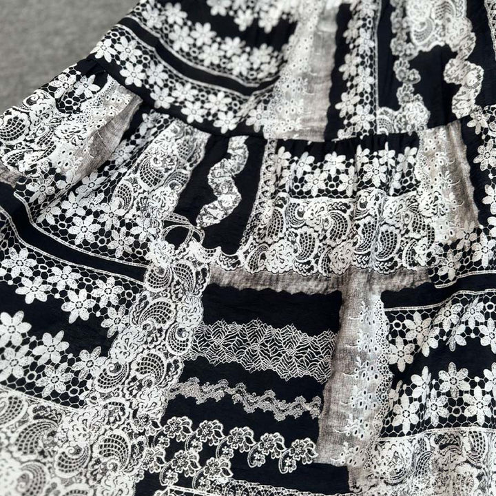 Robe longue Olivenorma Boho Patchwork taille haute pour femme - image 21