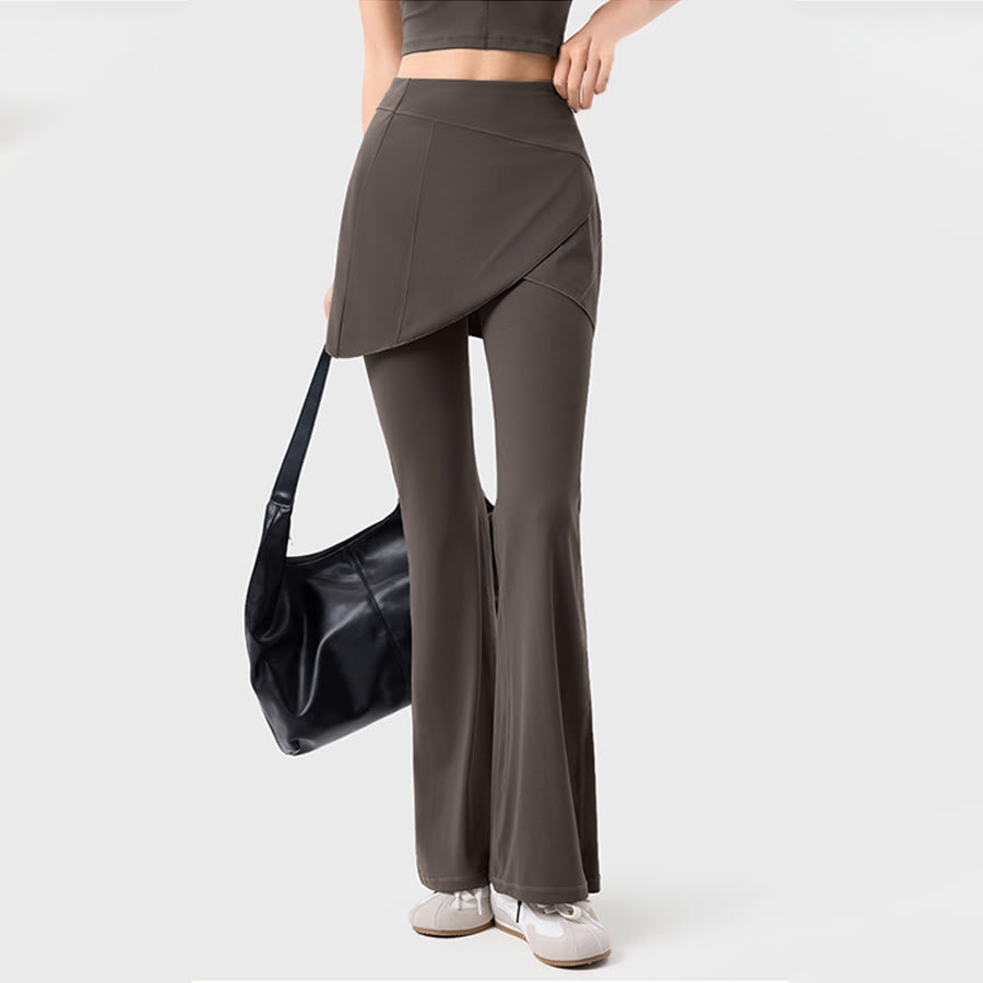 Pantalon long évasé à taille haute Olivenorma Yoga pour femme - image 6