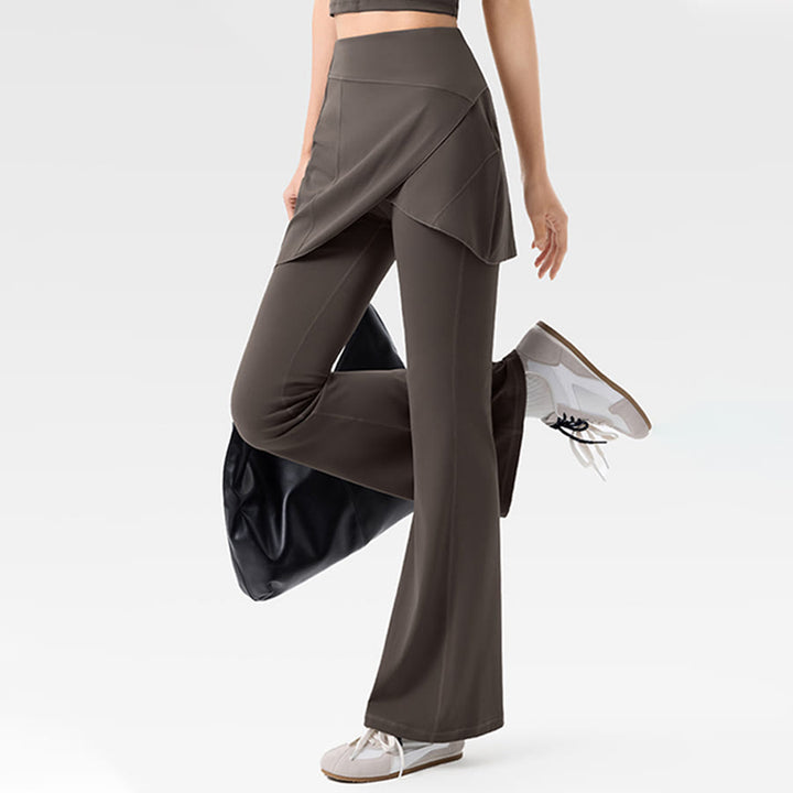 Pantalon long évasé à taille haute Olivenorma Yoga pour femme - image 5