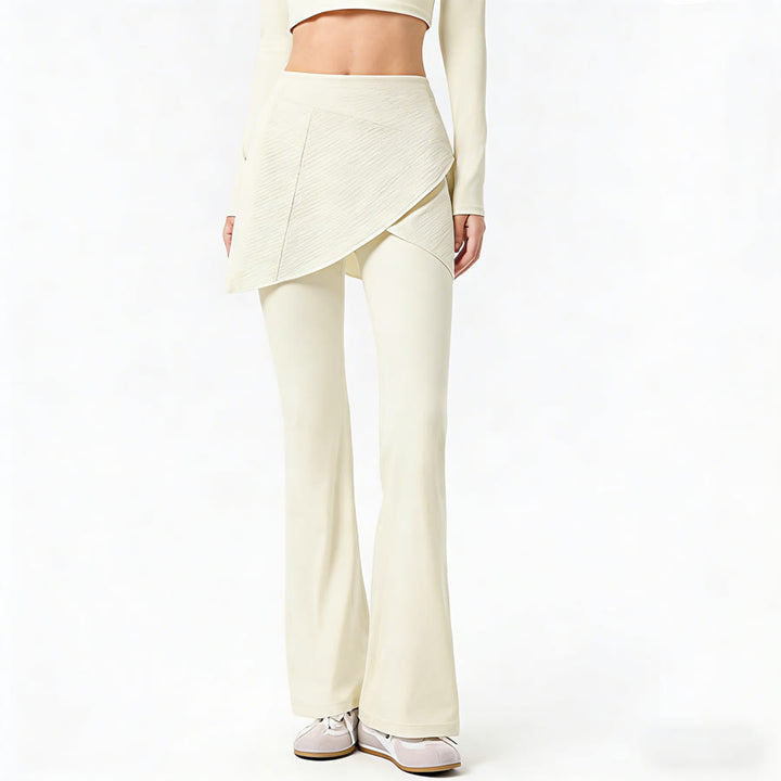 Pantalon long évasé à taille haute Olivenorma Yoga pour femme - image 17