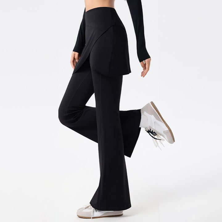 Pantalon long évasé à taille haute Olivenorma Yoga pour femme - image 1