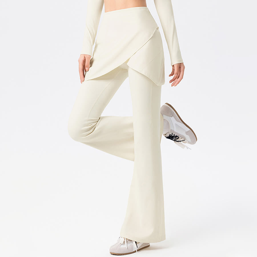 Pantalon long évasé à taille haute Olivenorma Yoga pour femme - image 15