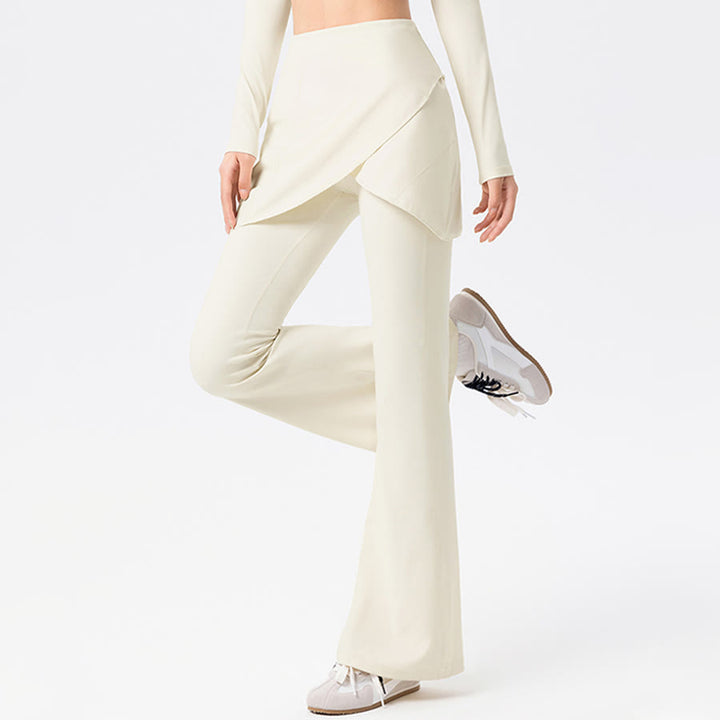 Pantalon long évasé à taille haute Olivenorma Yoga pour femme - image 15