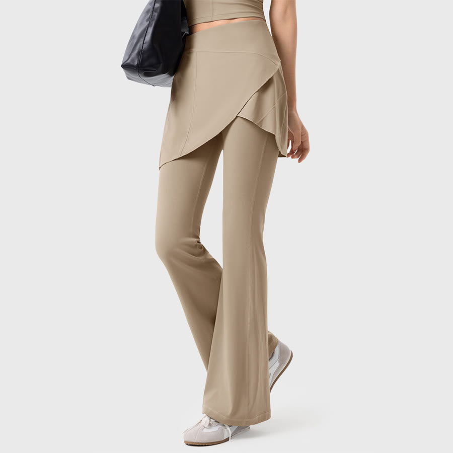 Pantalon long évasé à taille haute Olivenorma Yoga pour femme - image 11