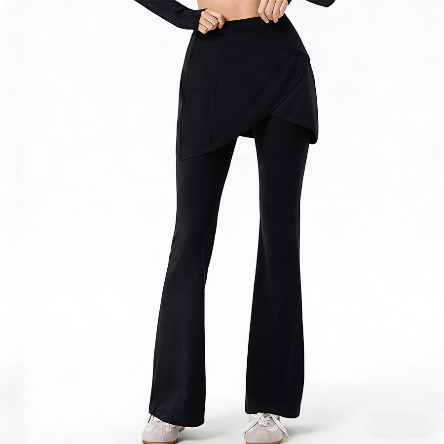 Pantalon long évasé à taille haute Olivenorma Yoga pour femme - image 3