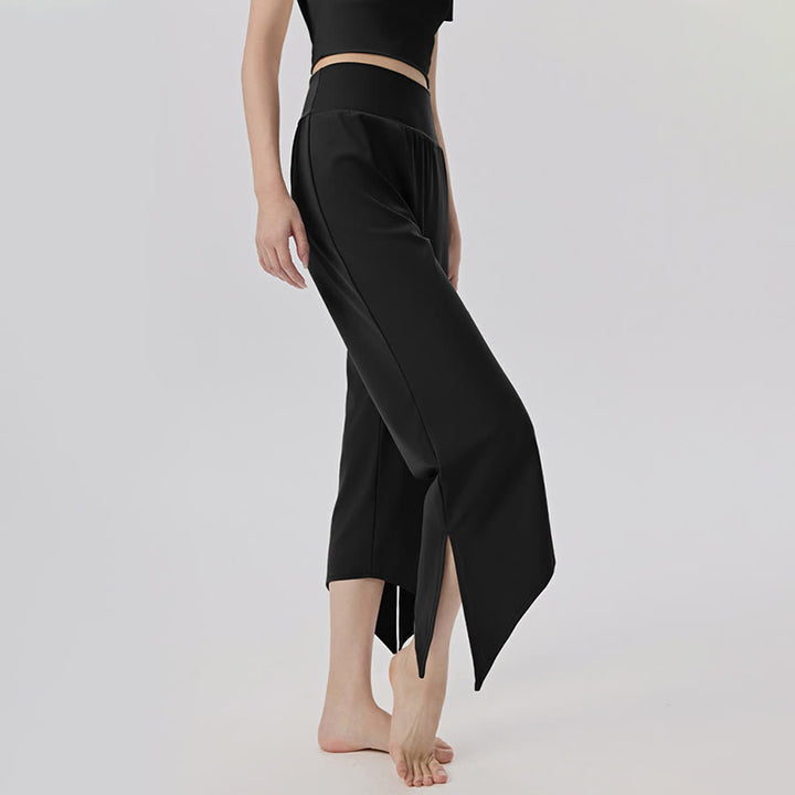 Pantalon de yoga asymétrique court à jambes larges et taille haute Olivenorma pour femme - image 15