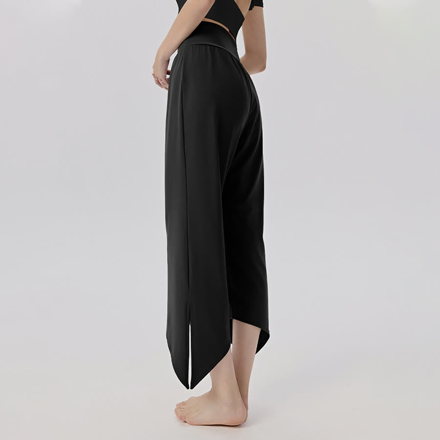 Pantalon de yoga asymétrique court à jambes larges et taille haute Olivenorma pour femme - image 16