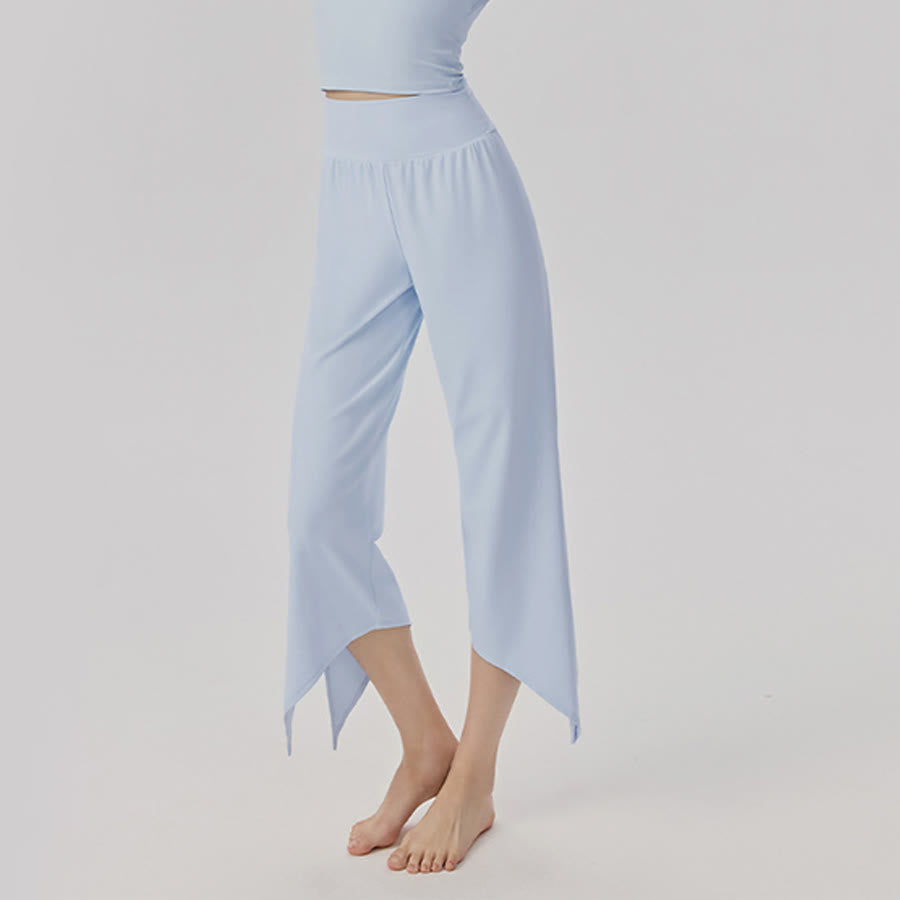 Pantalon de yoga asymétrique court à jambes larges et taille haute Olivenorma pour femme - image 6