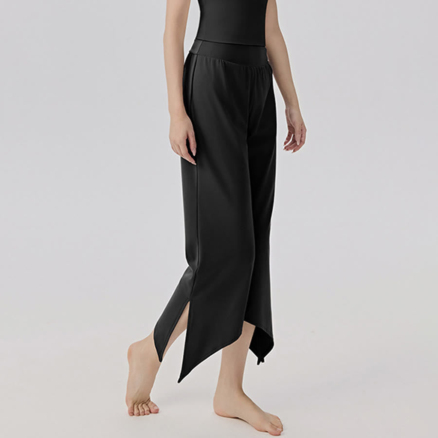 Pantalon de yoga asymétrique court à jambes larges et taille haute Olivenorma pour femme - image 17