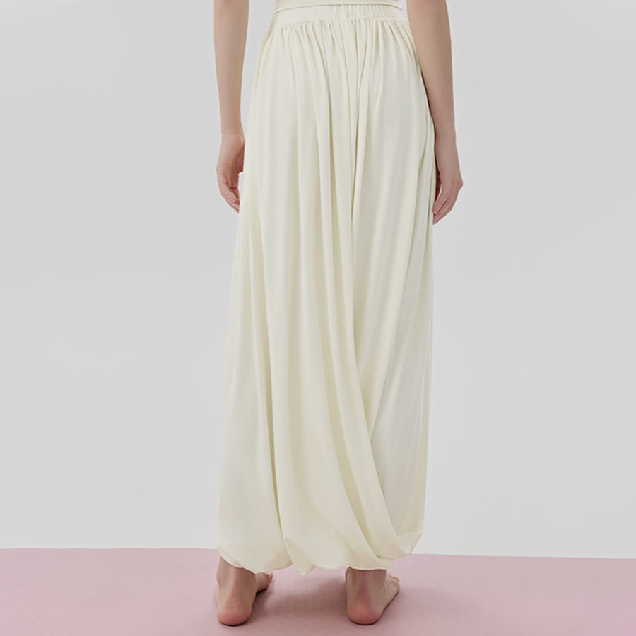 Pantalon de yoga long Olivenorma Harem taille haute à jupe torsadée pour femme - image 11
