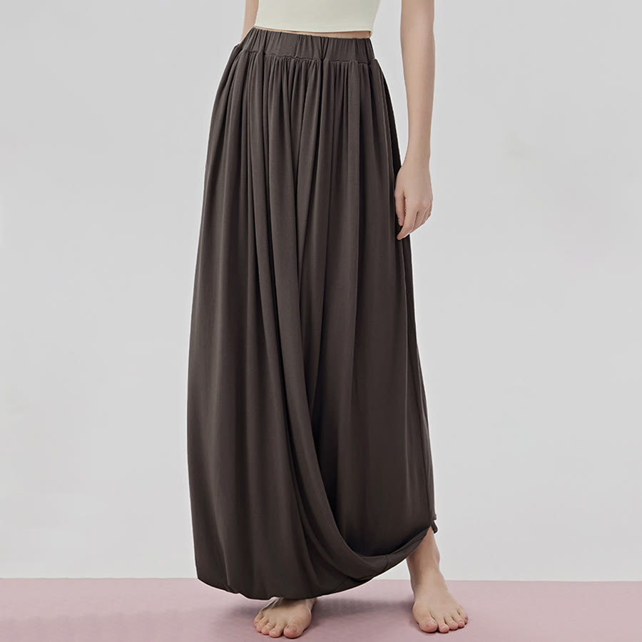 Pantalon de yoga long Olivenorma Harem taille haute à jupe torsadée pour femme - image 3