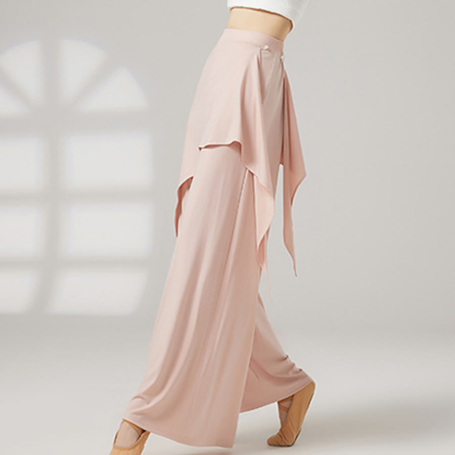 Pantalon de yoga long Olivenorma pour femme, jambes larges, taille haute et jupe portefeuille - image 5
