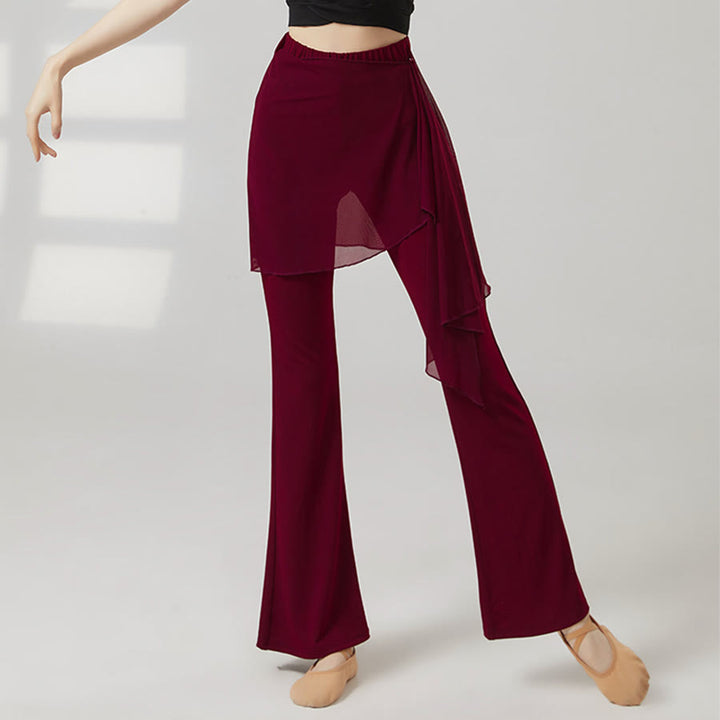 Pantalon de yoga long à jambes évasées et taille haute Olivenorma pour femme - image 1
