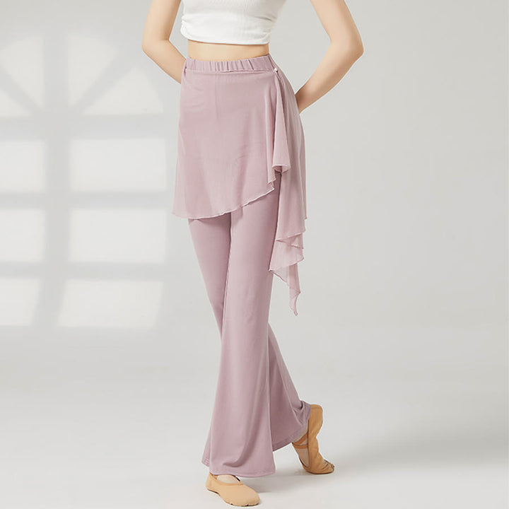 Pantalon de yoga long à jambes évasées et taille haute Olivenorma pour femme - Rose-violet - XXL - image 13