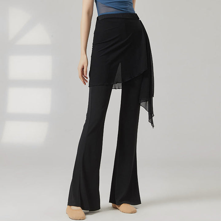 Pantalon de yoga long à jambes évasées et taille haute Olivenorma pour femme - Noir - XXL - image 2