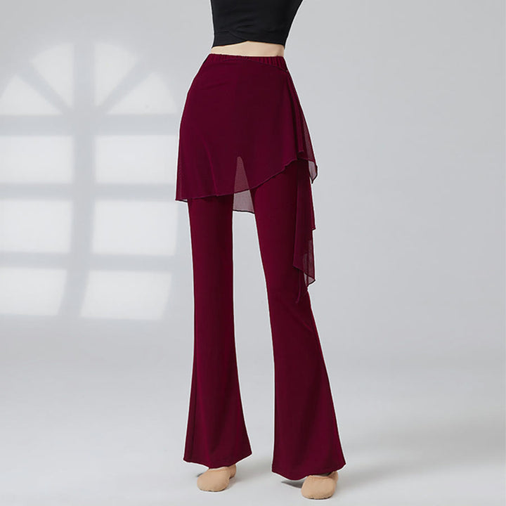Pantalon de yoga long à jambes évasées et taille haute Olivenorma pour femme - Ankara rouge - XXL - image 0