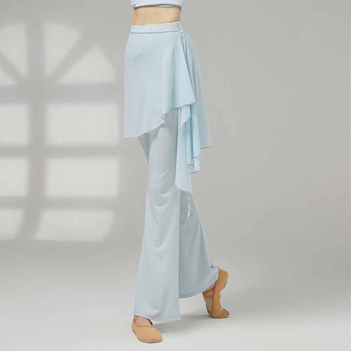 Pantalon de yoga long à jambes évasées et taille haute Olivenorma pour femme - Bleu clair - XXL - image 14