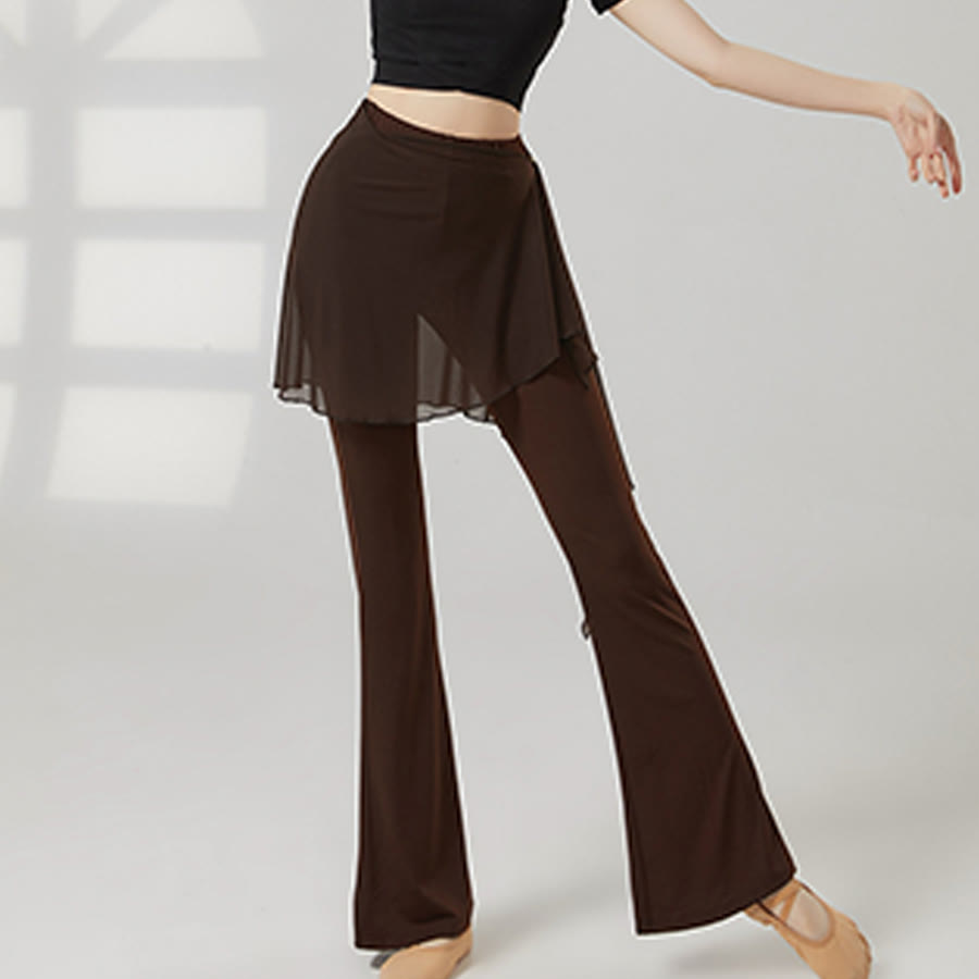 Pantalon de yoga long à jambes évasées et taille haute Olivenorma pour femme - image 6