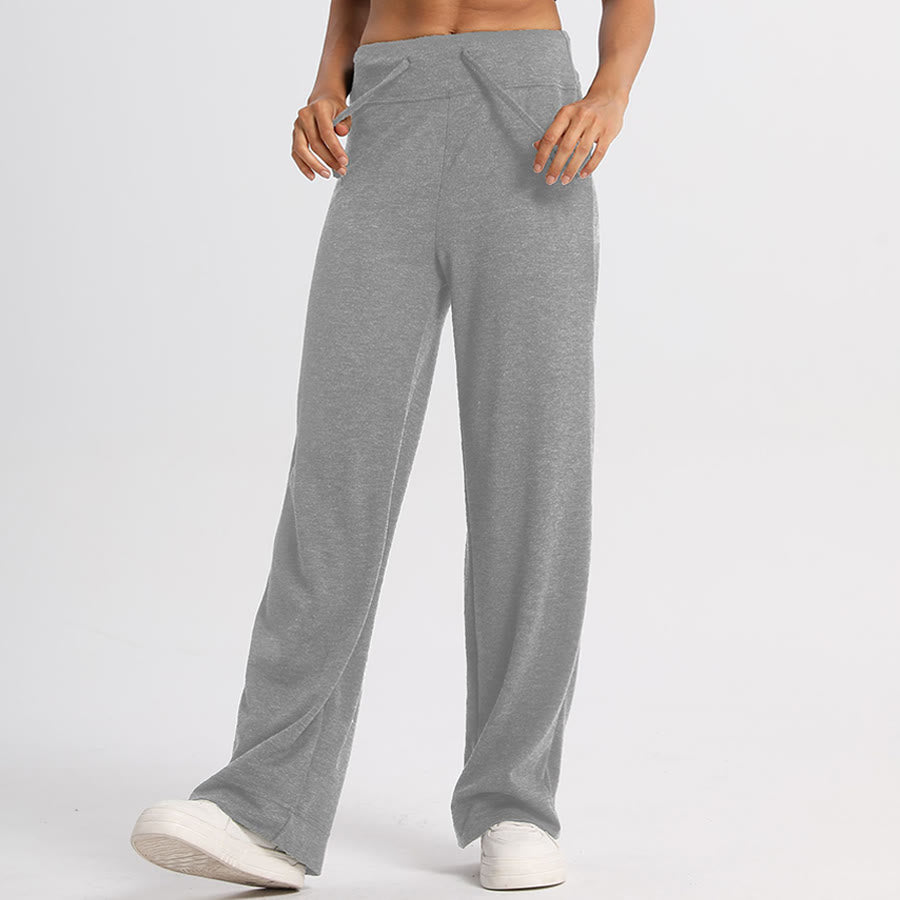 Pantalon long Olivenorma à jambes larges et taille haute avec cordon de serrage pour femme - image 15