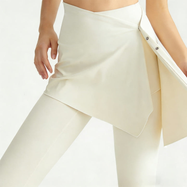 Pantalon de yoga long à jupe portefeuille taille haute skinny Olivenorma pour femme - image 4