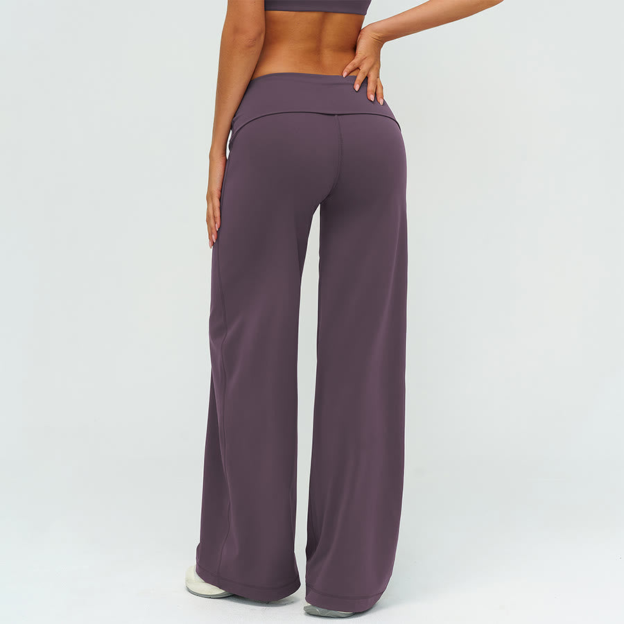 Pantalon de yoga long à jambes larges et taille haute Olivenorma pour femme - image 1