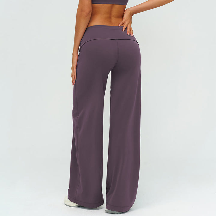 Pantalon de yoga long à jambes larges et taille haute Olivenorma pour femme - image 1