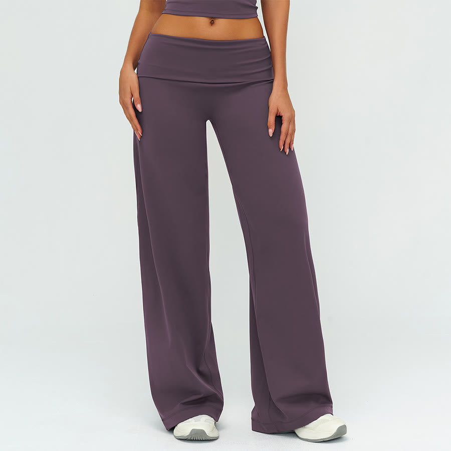 Pantalon de yoga long à jambes larges et taille haute Olivenorma pour femme - image 3