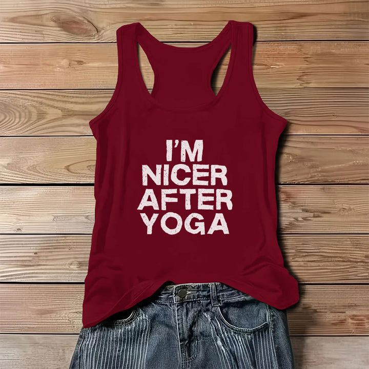 Débardeur femme Olivenorma à imprimé graphique et slogan - Rouge - 3XL - image 0