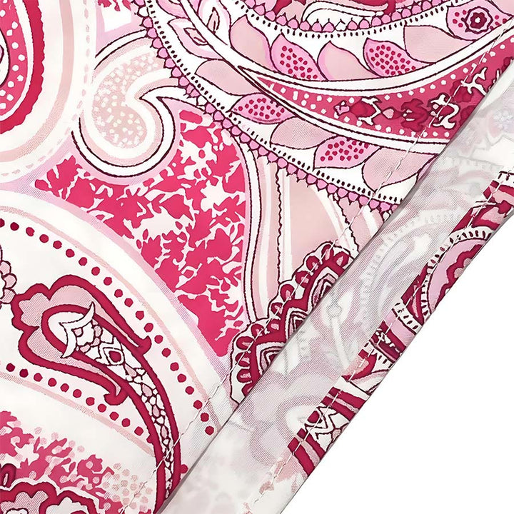 Robe longue Olivenorma bohème à imprimé cachemire, taille haute, smockée et à volants pour femme - image 22