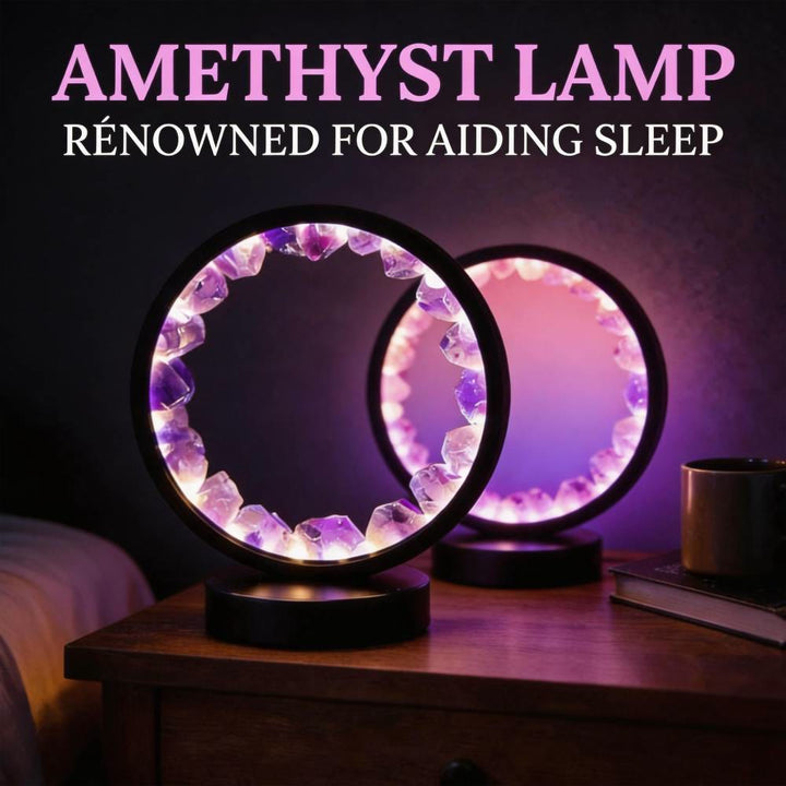 Lampe LED décorative rechargeable Olivenorma Natural « Cristal d'améthyste Zen Light » - image 0
