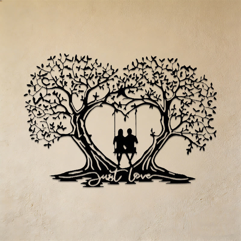 Décoration murale en métal Olivenorma Arbre de Vie Cœur - 35 cm × 52 cm × 1,2 mm - image 0