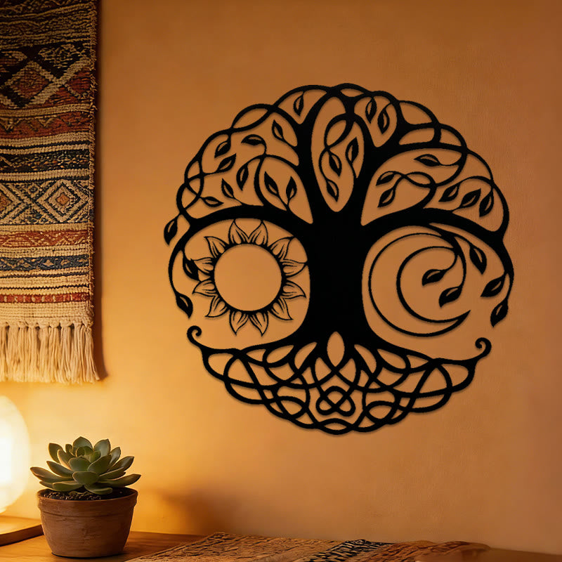 Décoration murale en métal Olivenorma Soleil Lune Arbre de Vie - image 4