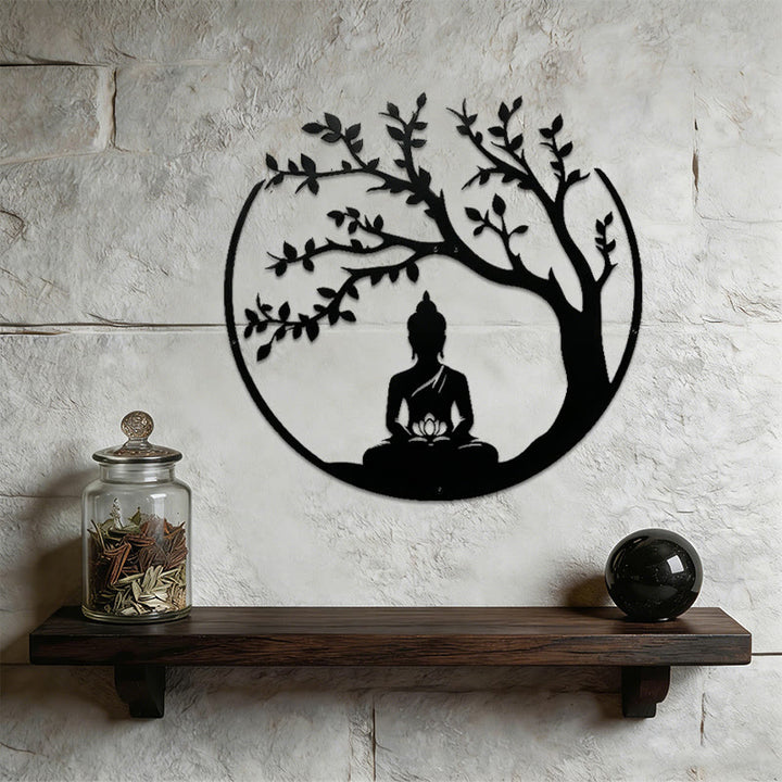 Décoration murale en métal Olivenorma Bouddha sous l'arbre de la Bodhi - image 5