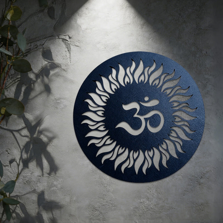 Olivenorma Om Symbole Sunburst Décoration murale en métal - image 4