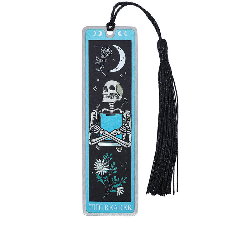 Signet squelette style tarot Olivenorma pour lectrice - Lecteur de crânes de lune cyan et rose - 10 pièces - image 8