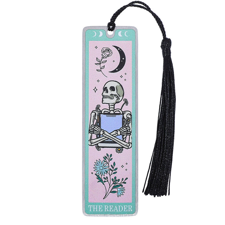 Signet squelette style tarot Olivenorma pour lectrice - Lecteur de crânes de lune rose et rose - 10 pièces - image 6