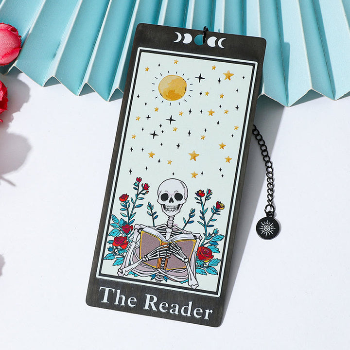 Signet squelette style tarot Olivenorma pour lectrice - Lecteur de crânes de rose soleil noir et rose - 10 pièces - image 15