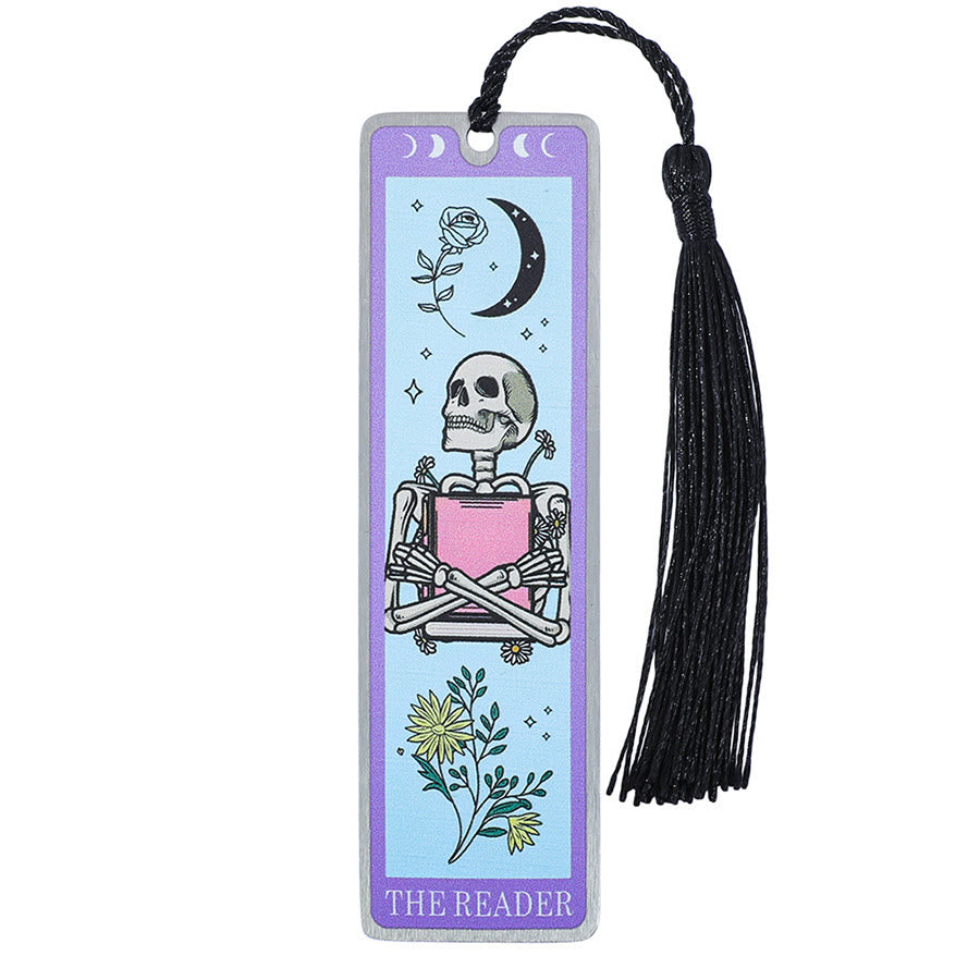 Signet squelette style tarot Olivenorma pour lectrice - Lecteur de crâne de lune violette et rose - 10 pièces - image 7