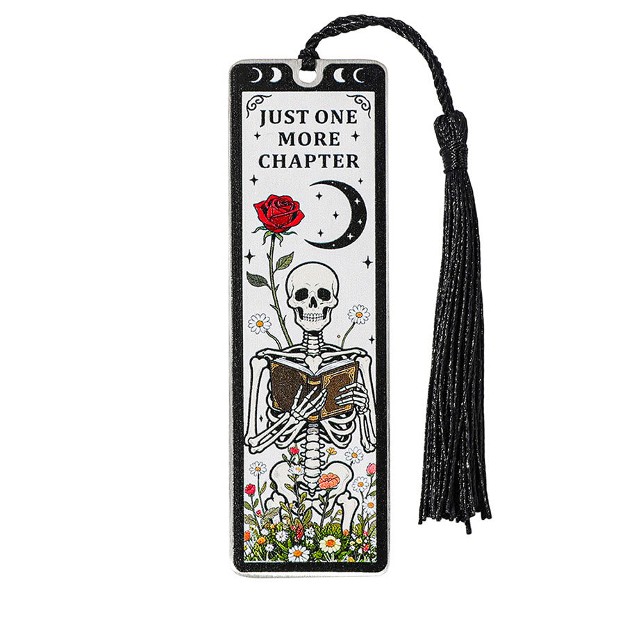 Signet squelette style tarot Olivenorma pour lectrice - Lecteur de crânes de lune blanche et rose - 10 pièces - image 0