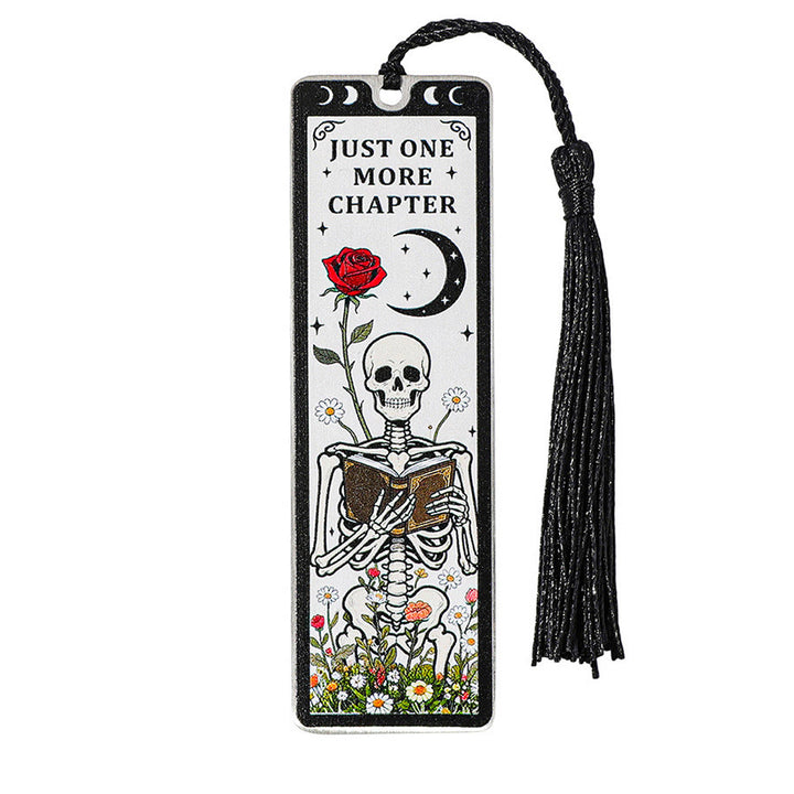 Signet squelette style tarot Olivenorma pour lectrice - Lecteur de crânes de lune blanche et rose - 10 pièces - image 0