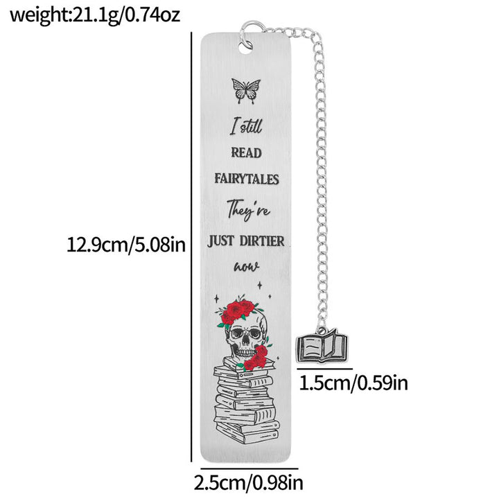 Signet squelette style tarot Olivenorma pour lectrice - Lecteur de livres Silver & Rose Skull - 10 pièces - image 23