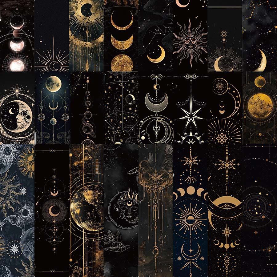 Marque-page Olivenorma style Tarot Soleil, Lune et Étoile Célestes - image 8