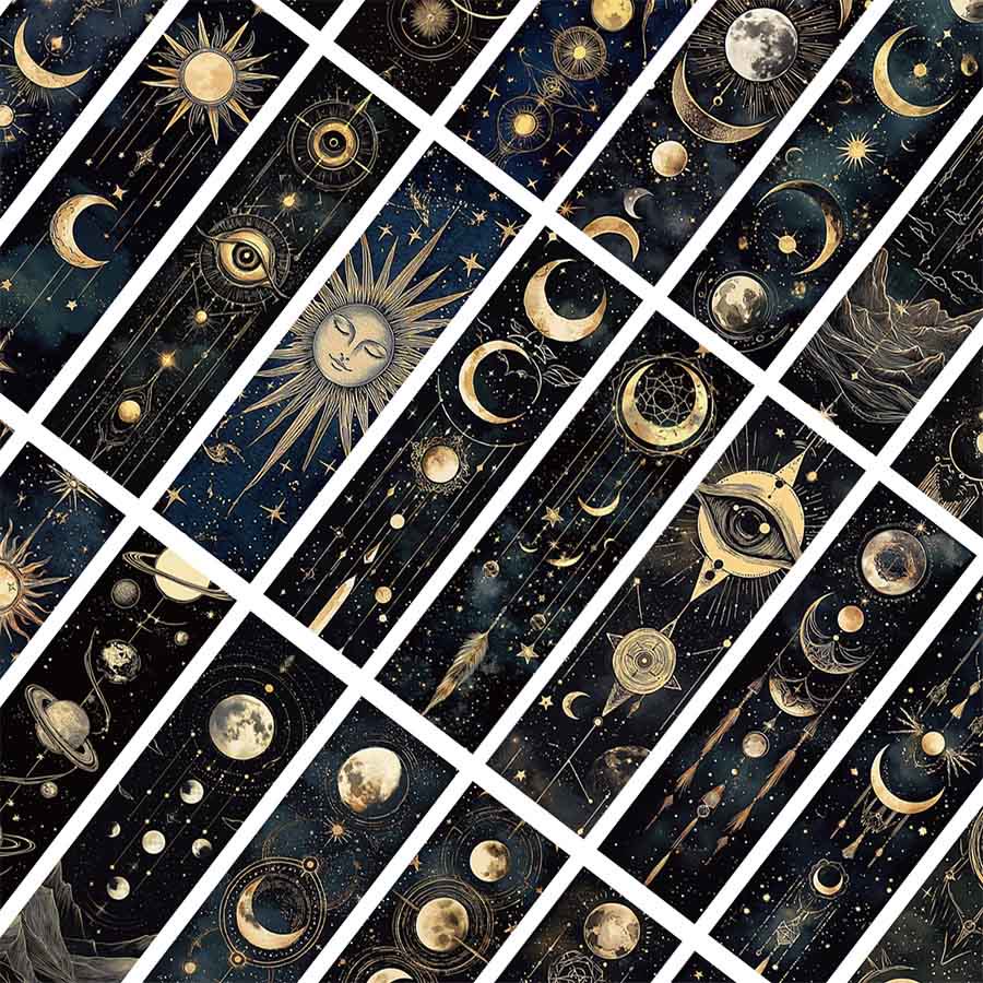 Signet cosmique céleste des phases lunaires mystiques Olivenorma - image 1