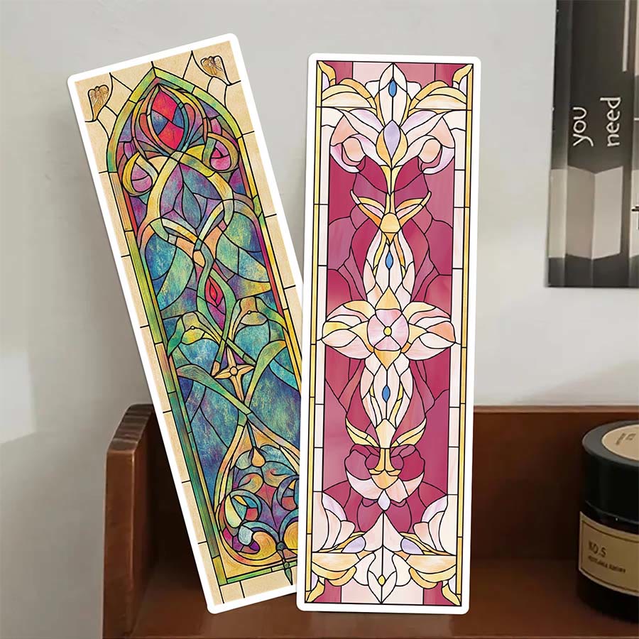 Marque-page floral Art Nouveau en vitrail Olivenorma - image 3