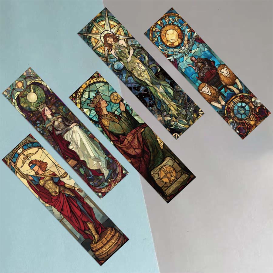 Marque-page en vitrail Olivenorma, motif arcanes du tarot - image 4